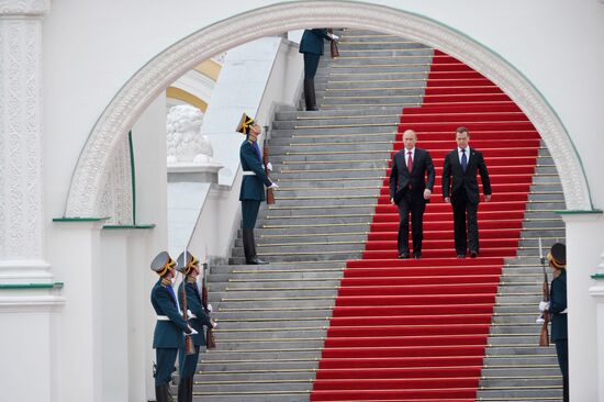 President-elect Vladimir Putin during inauguration ceremony