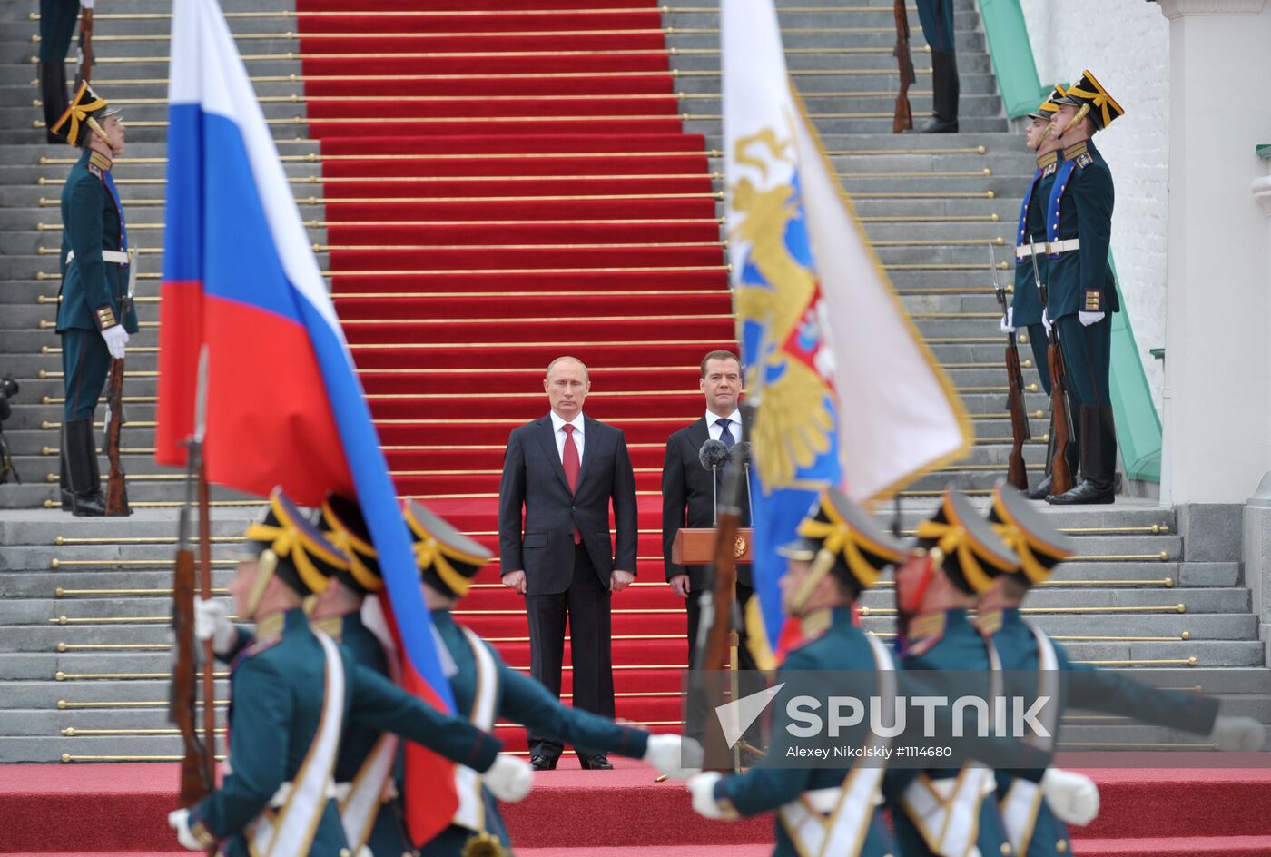 President-elect Vladimir Putin during inauguration ceremony