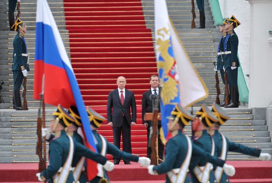 President-elect Vladimir Putin during inauguration ceremony