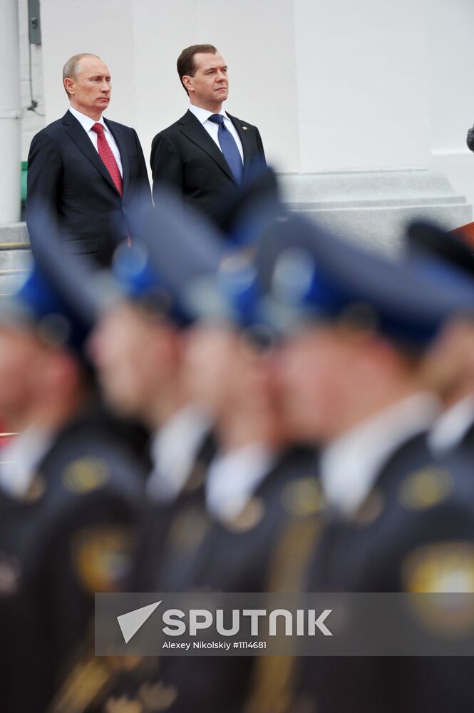 President-elect Vladimir Putin during inauguration ceremony