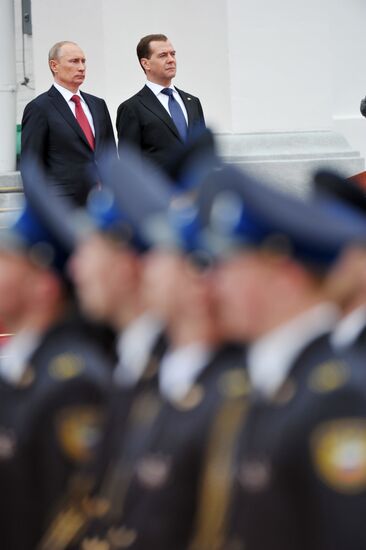 President-elect Vladimir Putin during inauguration ceremony