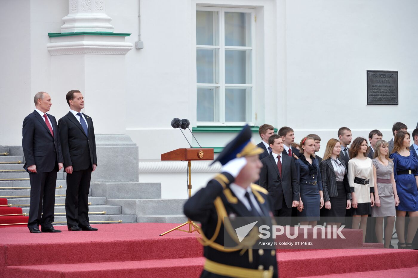 President-elect Vladimir Putin during inauguration ceremony