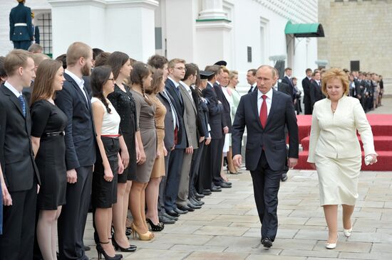 President-elect Vladimir Putin during inauguration ceremony