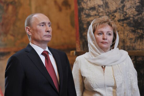 President-elect Vladimir Putin during inauguration ceremony