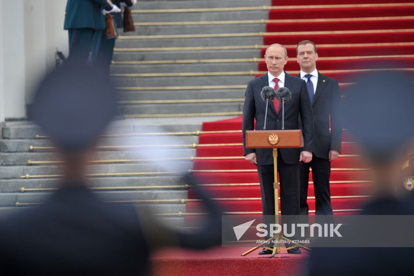 President-elect Vladimir Putin during inauguration ceremony