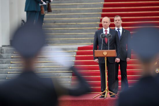 President-elect Vladimir Putin during inauguration ceremony