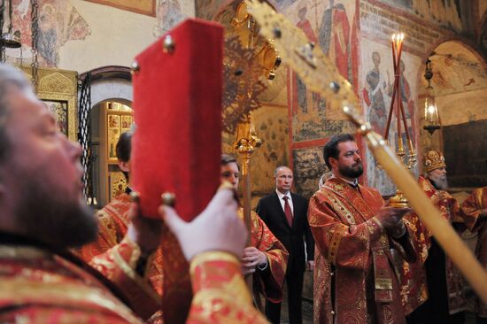 President-elect Vladimir Putin during inauguration ceremony