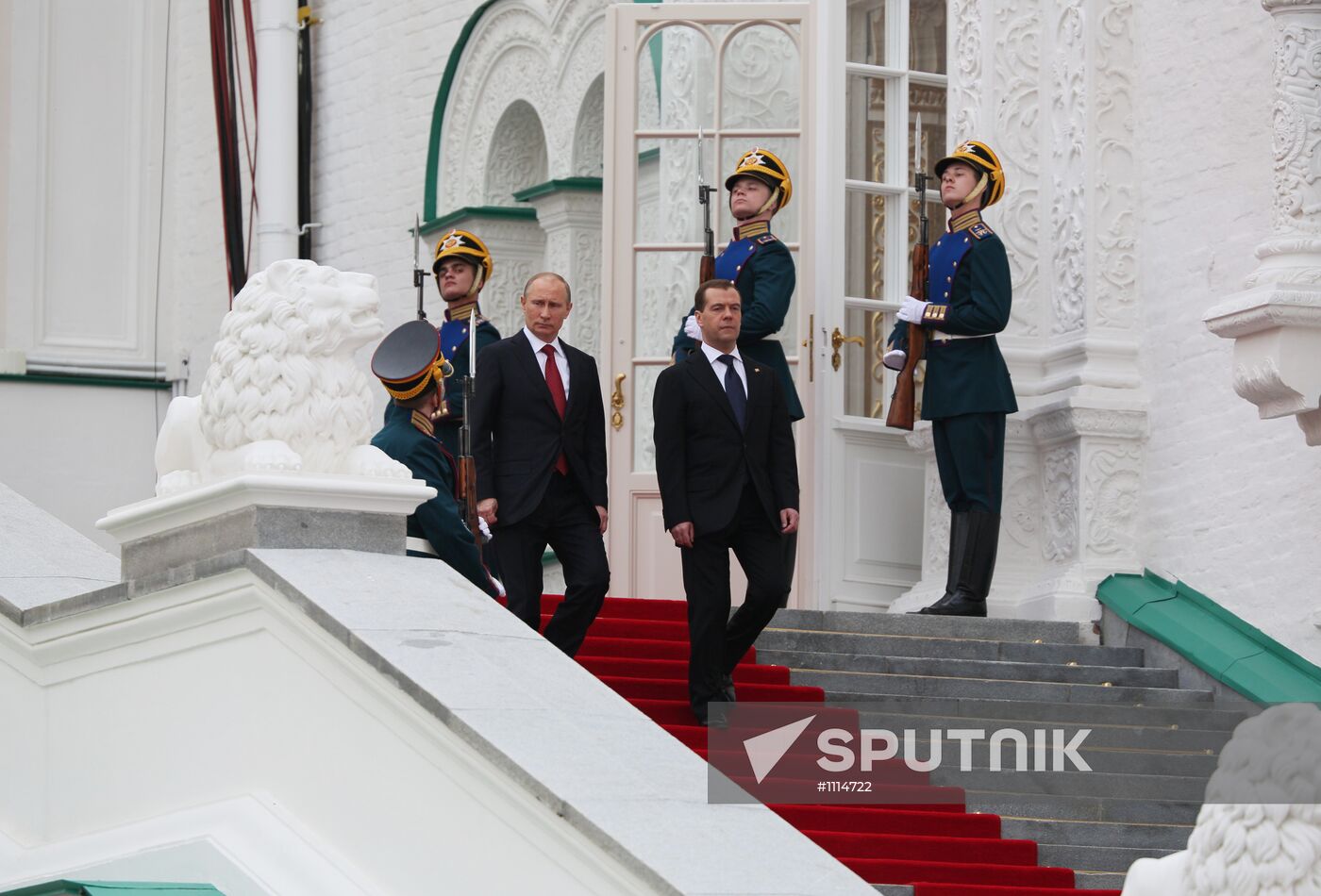 President-elect Vladimir Putin during inauguration ceremony