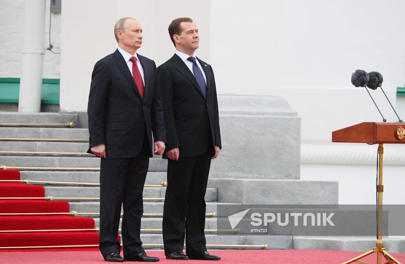 President-elect Vladimir Putin during inauguration ceremony