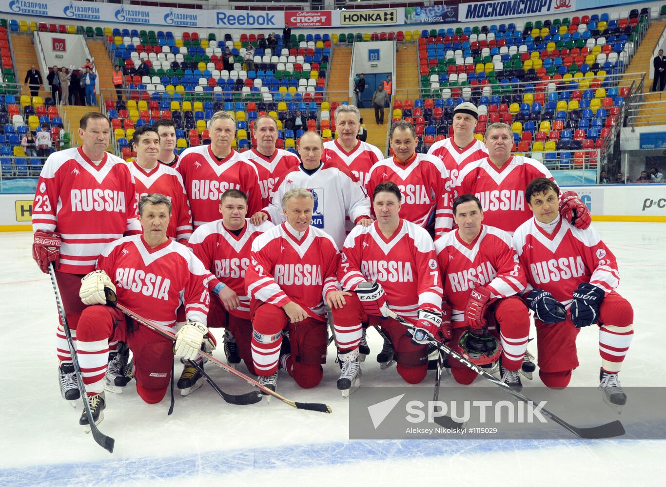 Vladimir Putin in RLHL team match against "Legends of Russia"