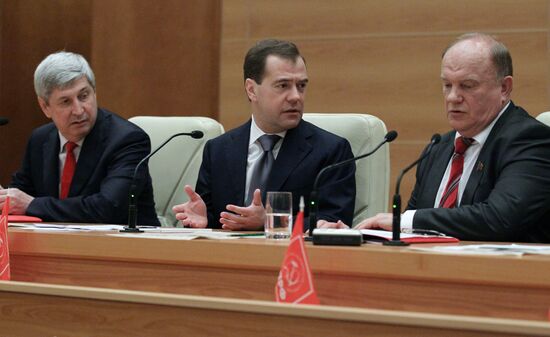 D. Medvedev holds consultations with Communist Party