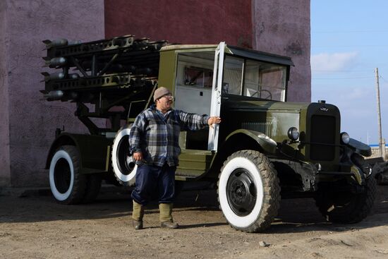 BM 32 "Katysha" combat vehicle restored in Novosibirsk