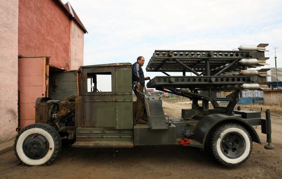 BM 32 "Katysha" combat vehicle restored in Novosibirsk