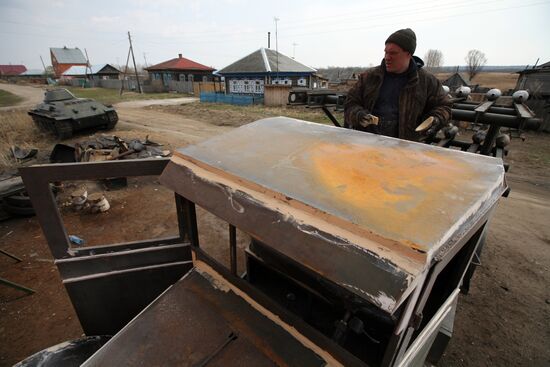 BM 32 "Katysha" combat vehicle restored in Novosibirsk