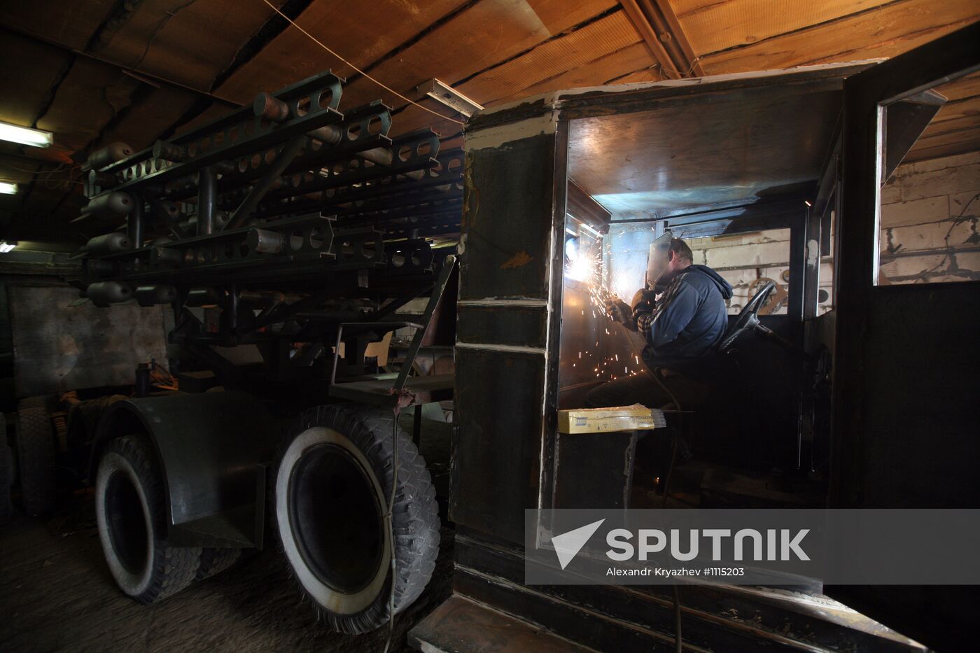 BM 32 "Katysha" combat vehicle restored in Novosibirsk