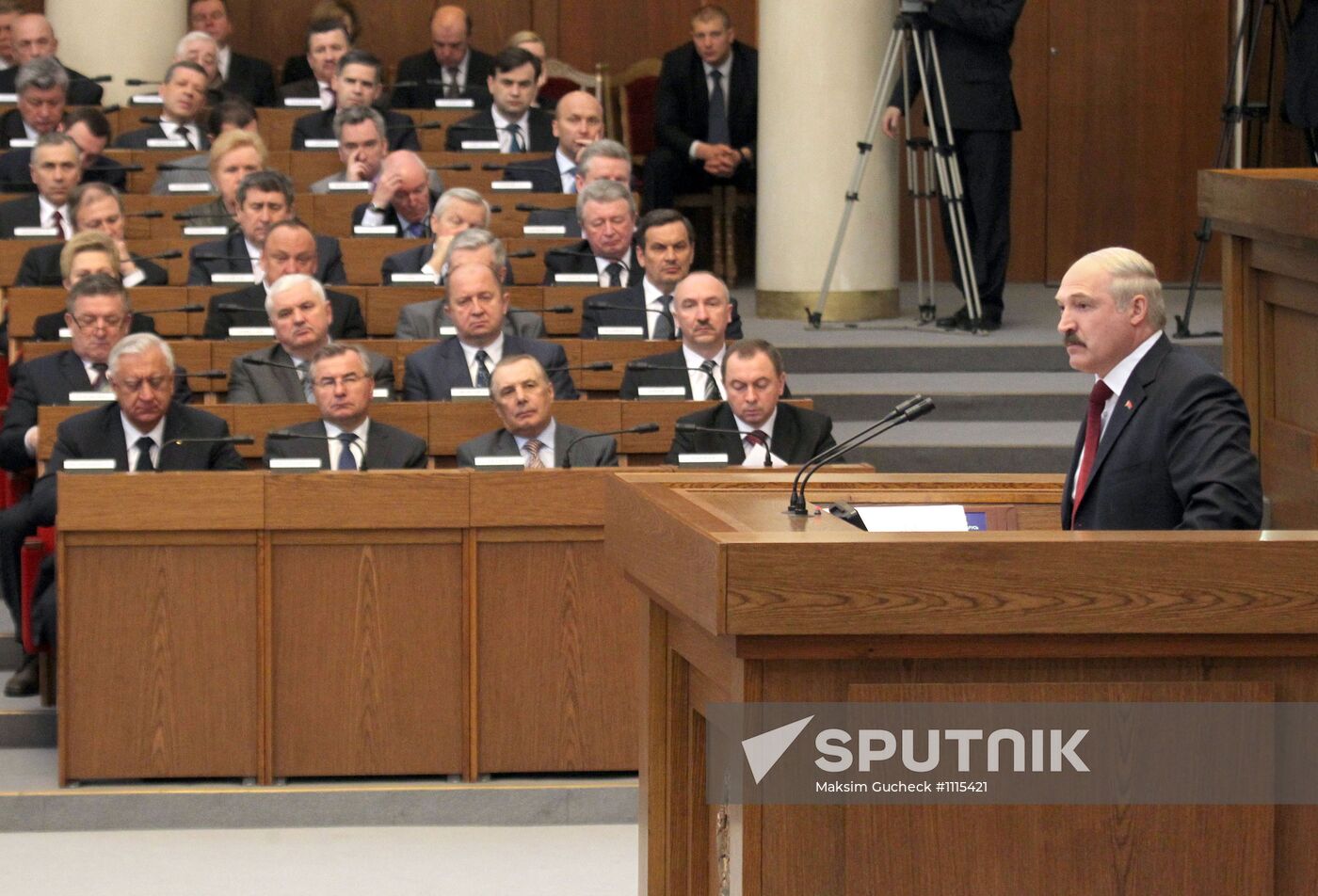 Alexander Lukashenko addresses Belarusian people and parliament