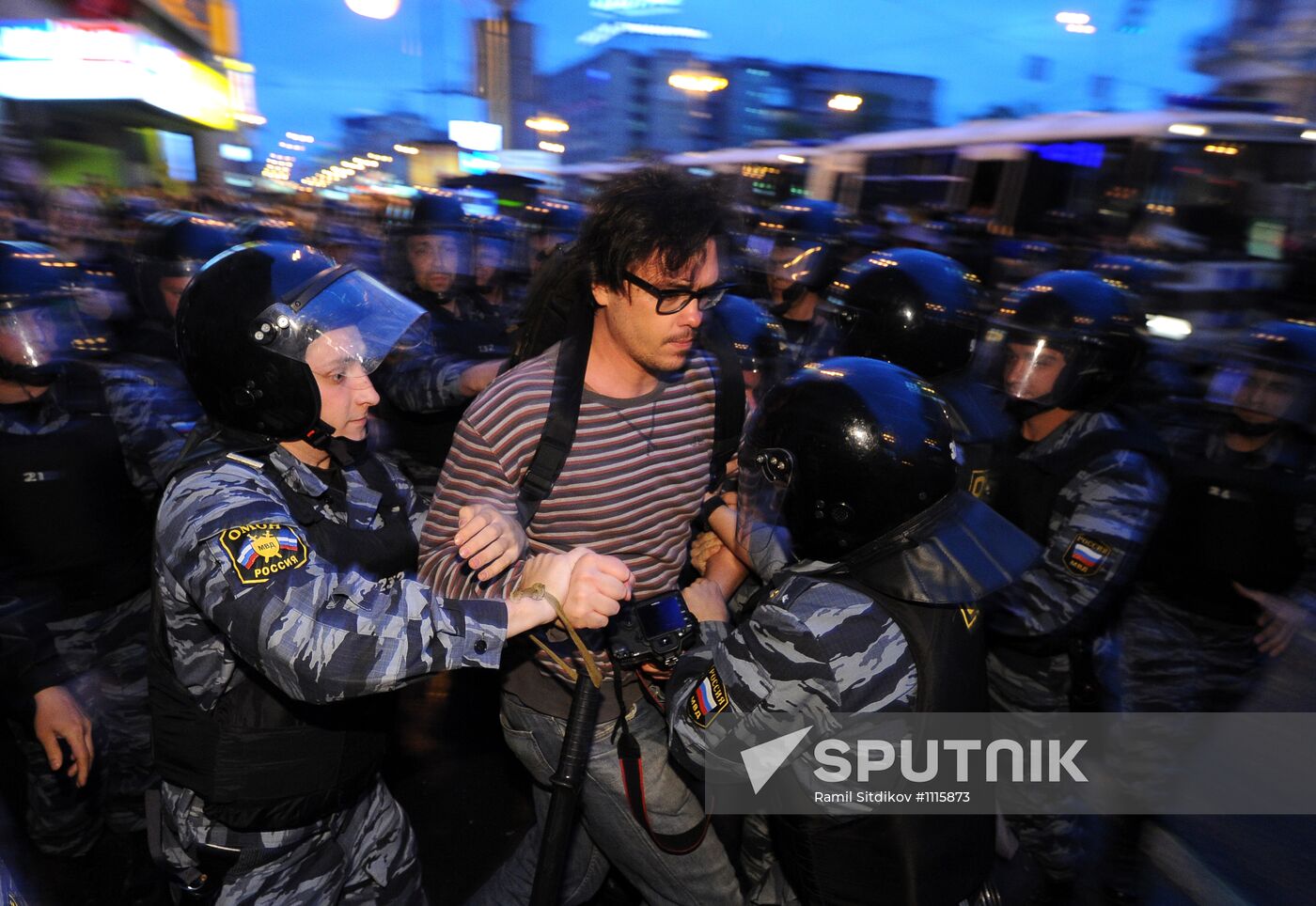 Opposition rally on Pushkin Square