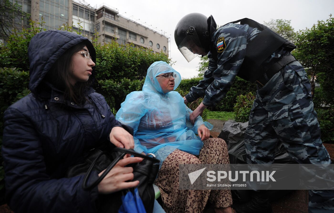 Opposition rally in Pushkin Square