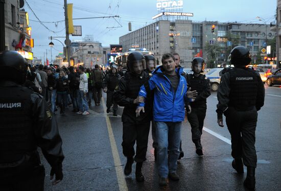 Opposition protest on Pushkinskaya Square