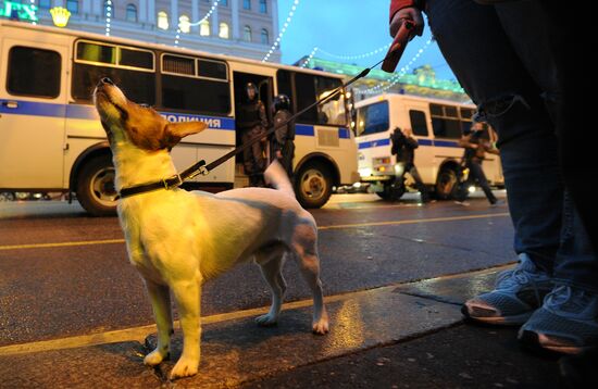 Opposition protest on Pushkinskaya Square
