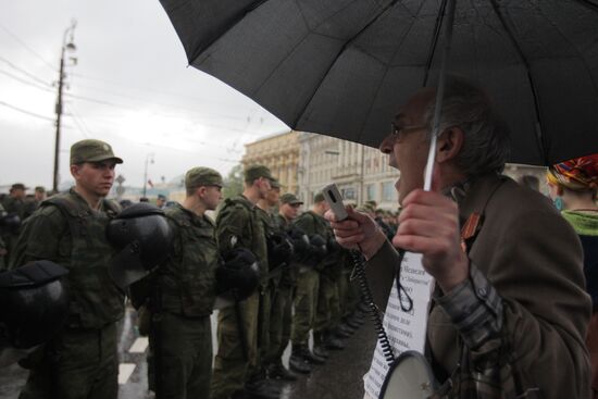 Opposition march along Tverskaya Street in Moscow