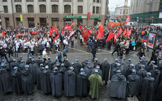Opposition march along Tverskaya Street in Moscow