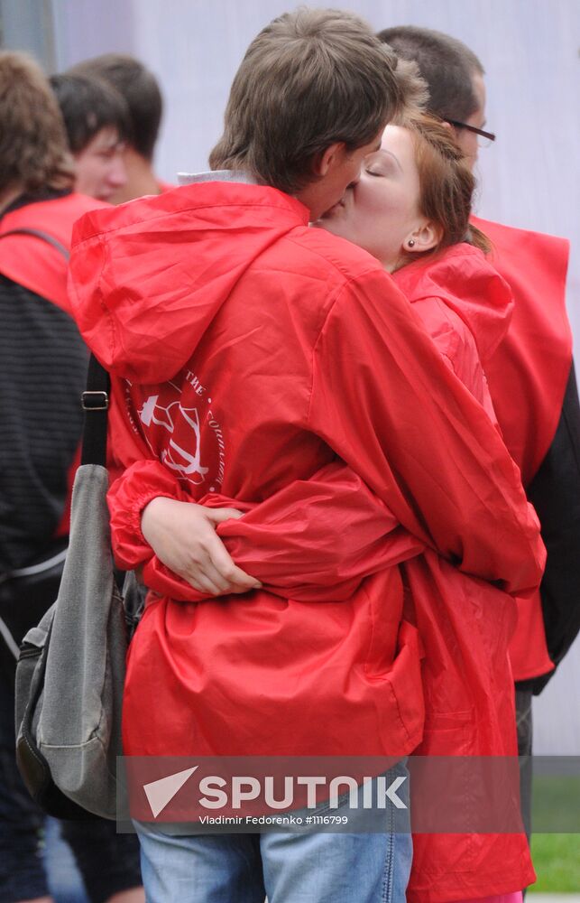 Communist Party demonstration and rally in honor of Victory Day