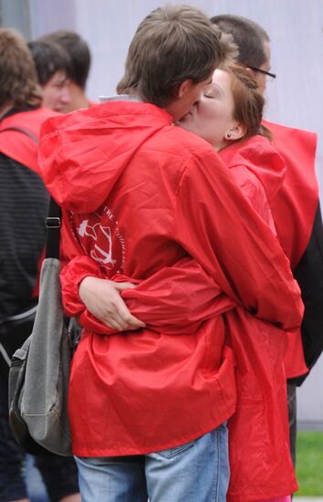 Communist Party demonstration and rally in honor of Victory Day