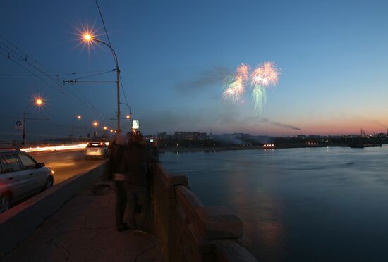 Holiday fireworks on Victory Day in Russia's regions