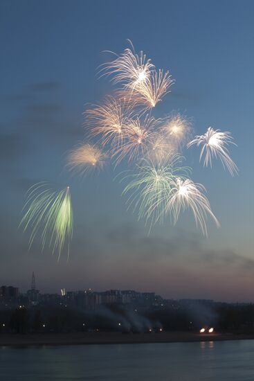 Holiday fireworks on Victory Day in Russia's regions