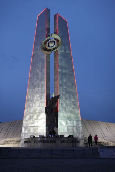 Memorial to miners killed in Raspadskaya mine incidents