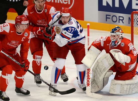Ice Hockey World Championships. Denmark vs. Russia