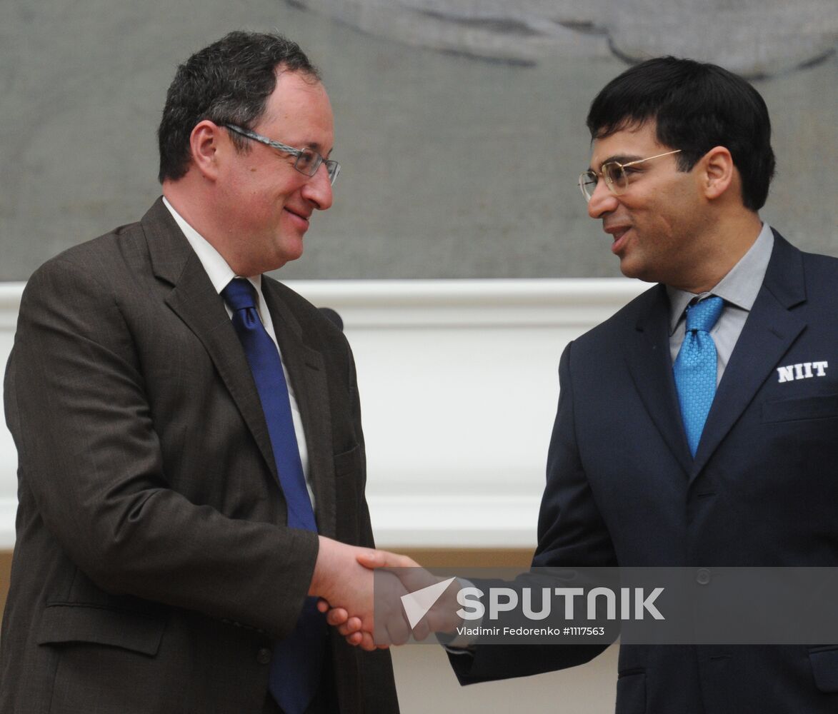 Chess. Opening ceremony of match for world title