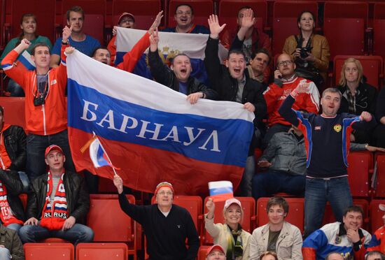 Hockey World Championships. Match Denmark – Russia