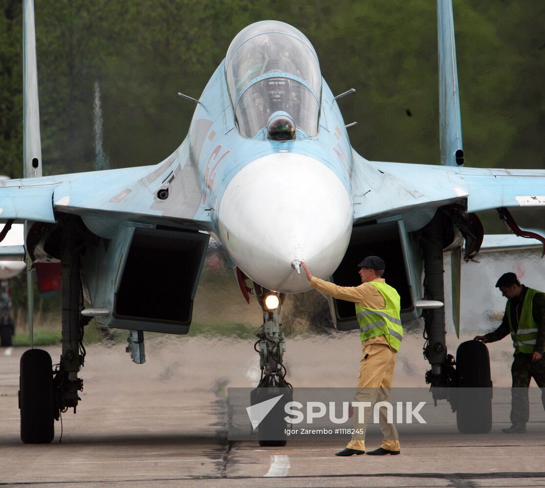 Training flights of Air Force Su-27