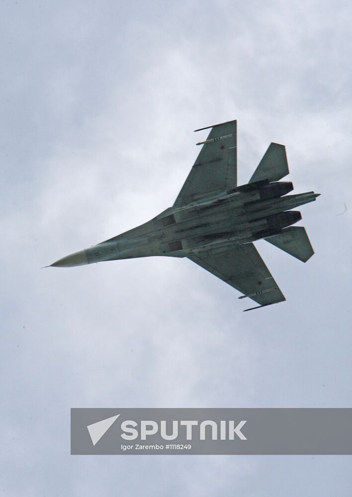 Sukhoi 27 jets in training flights