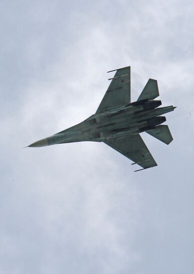 Sukhoi 27 jets in training flights