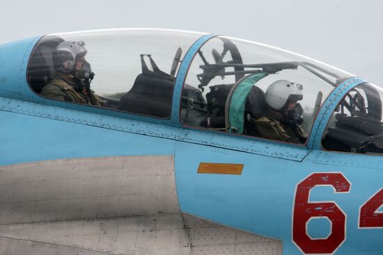Sukhoi 27 jets in training flights