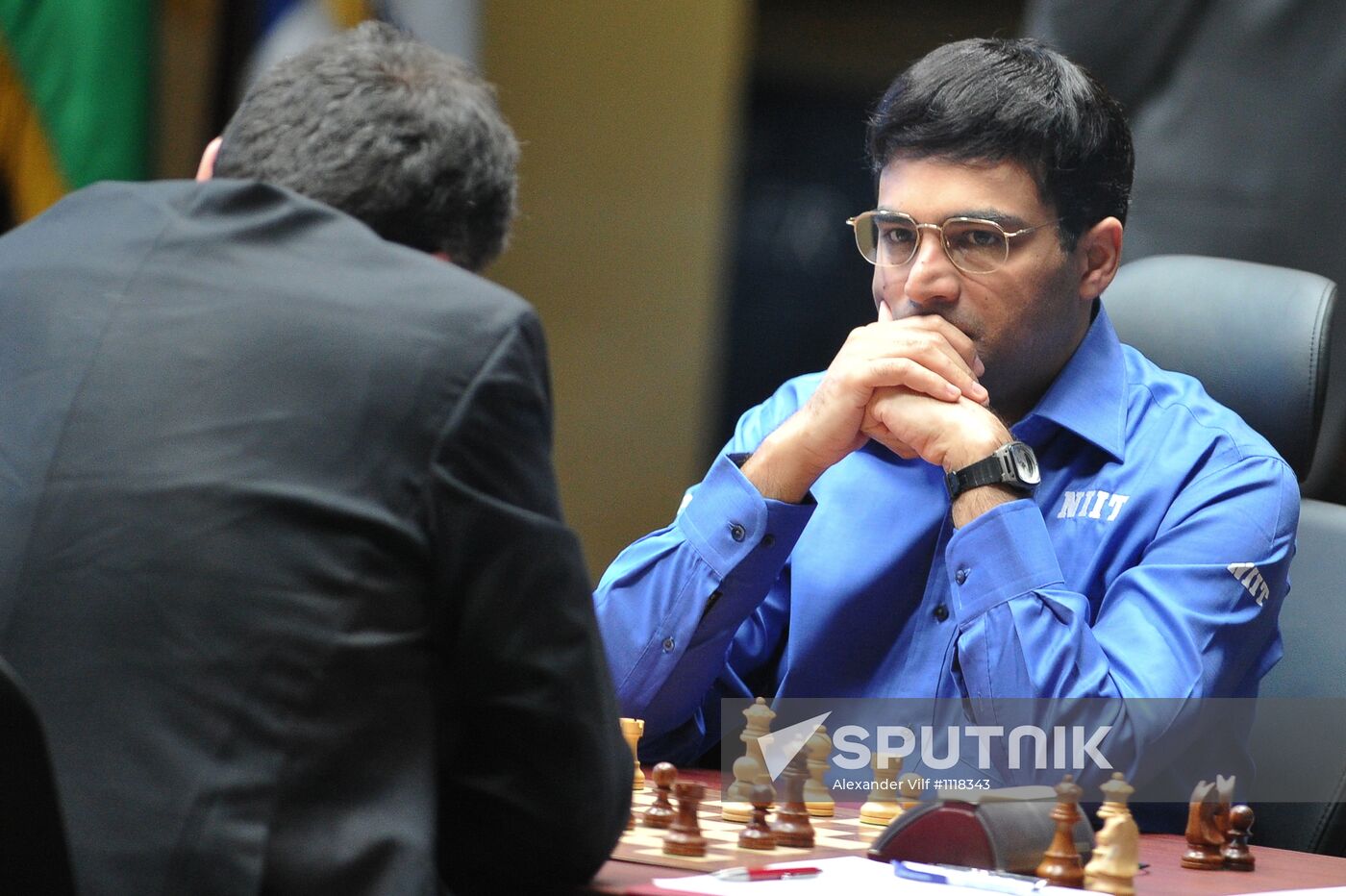 World Chess Champion title match. Day one