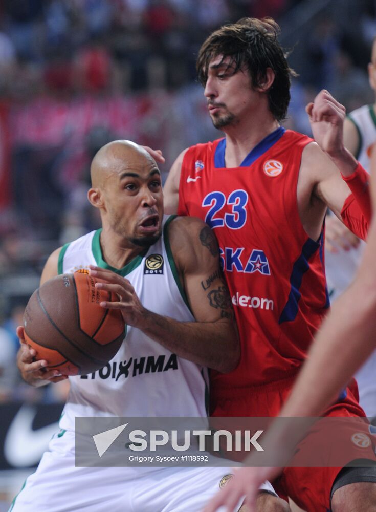 Basketball Euroleague. CSKA vs. Panathinaikos