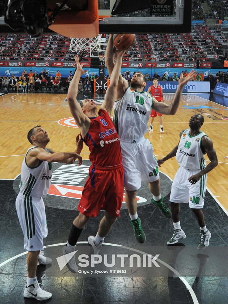 Basketball Euroleague. CSKA vs. Panathinaikos