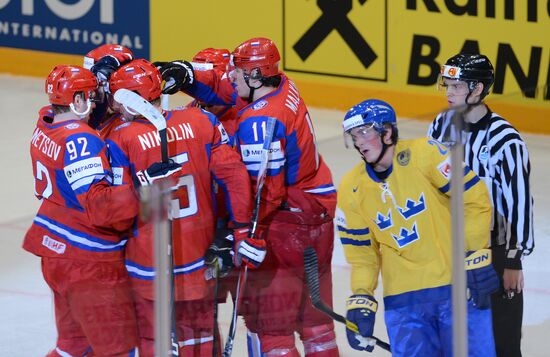 Ice Hockey World Championship. Russia vs. Sweden