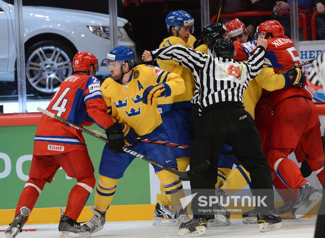 Hockey World Championship. Match Russia - Sweden