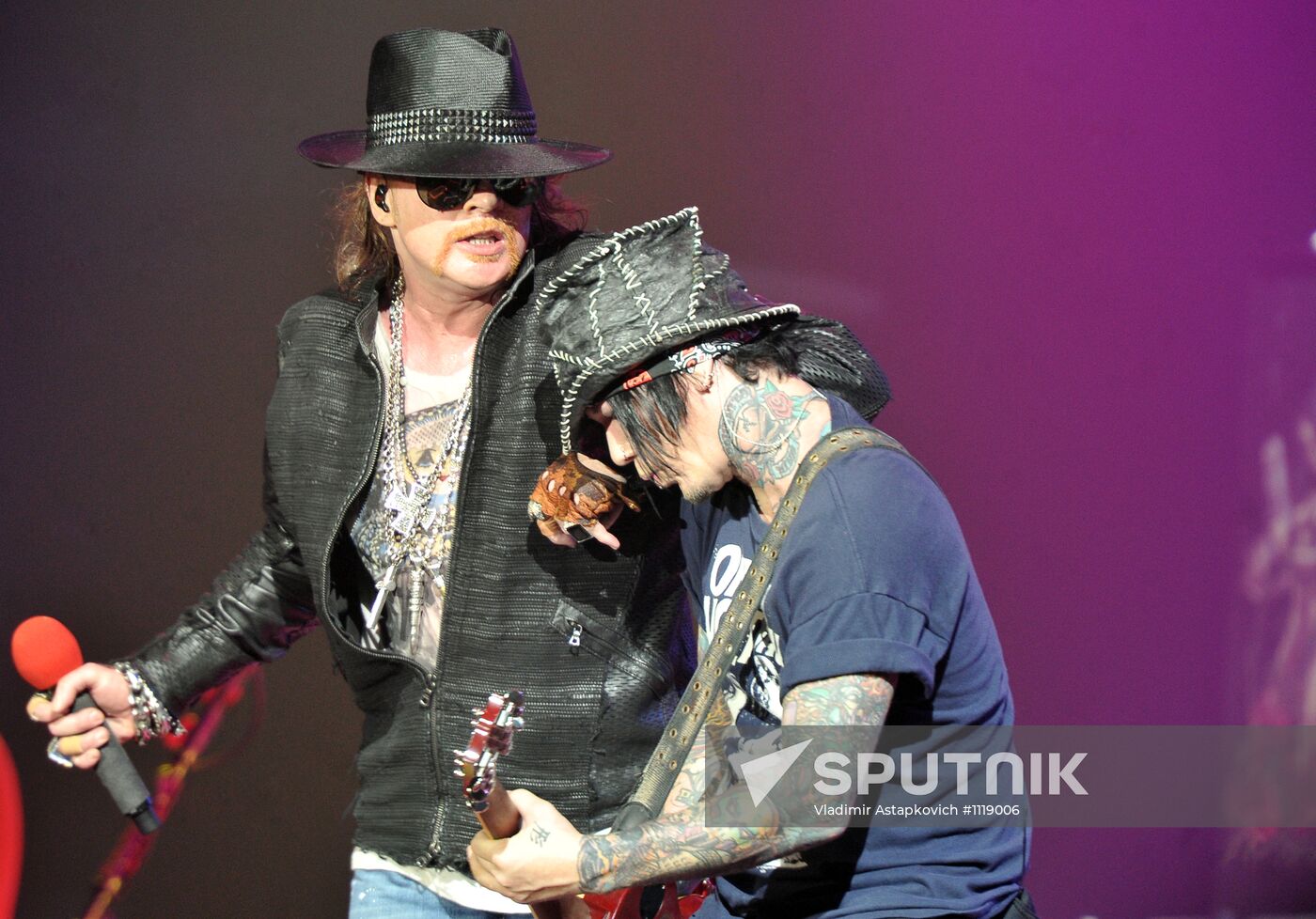 Guns N'Roses give a concert in Moscow
