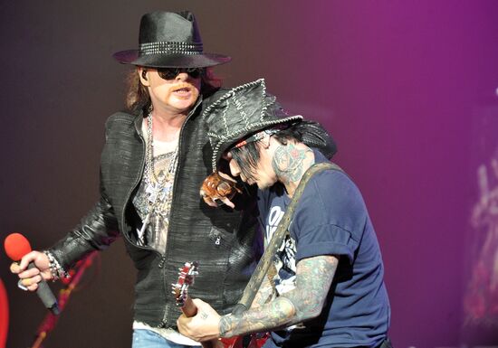 Guns N'Roses give a concert in Moscow