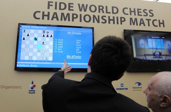 Chess Match for World title. Second day