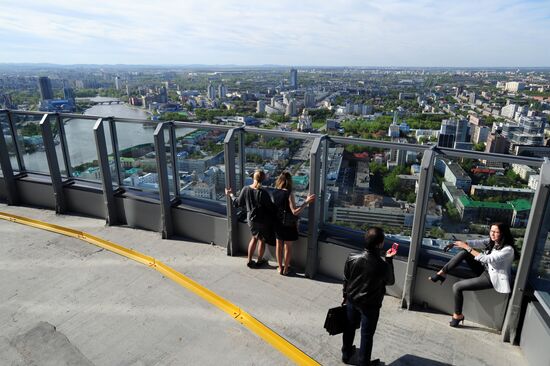 Observation deck of Vysotsky skyscraper in Yekaterinburg