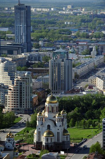 Observation deck of Vysotsky skyscraper in Yekaterinburg