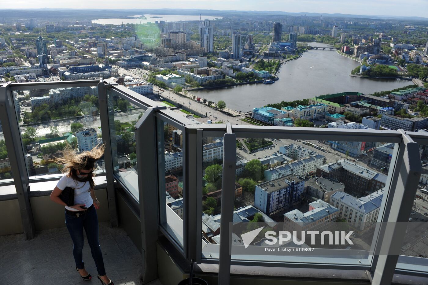 Observation deck of Vysotsky skyscraper in Yekaterinburg