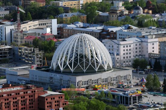 Observation deck of Vysotsky skyscraper in Yekaterinburg